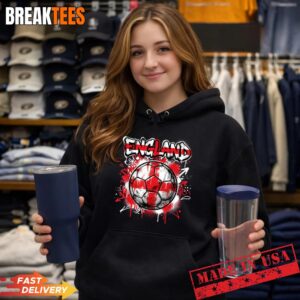 England Football Soccer Player Flag Graffiti Father's Day Shirt 1