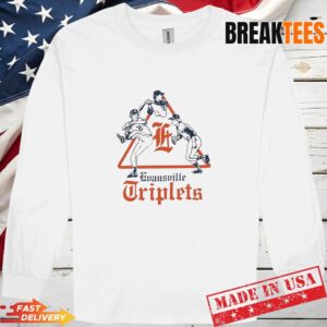 Evansville Triplets Baseball team T-Shirt 2