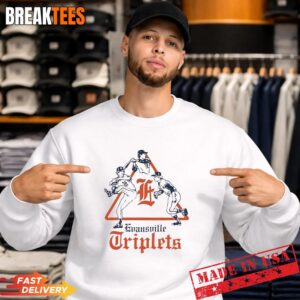 Evansville Triplets Baseball team T-Shirt 3