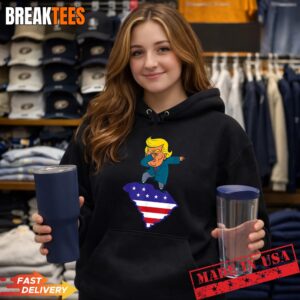 Funny Dabbing Donald Trump US Election South Carolina Map T-Shirt 1