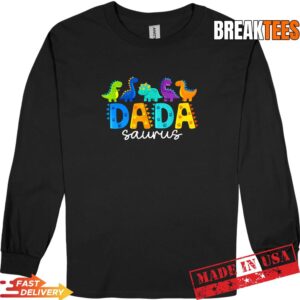 Funny Dadasaurus T Rex Dinosaur Dad Dada Saurus Father's Day Shirt 2
