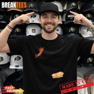 Funny Hot Dog Jumping Into Bun Sausage BBQ High Dive T-Shirt