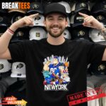 Giants Yankees Rangers Dodgers and Mets New York city skyline mascot T Shirt