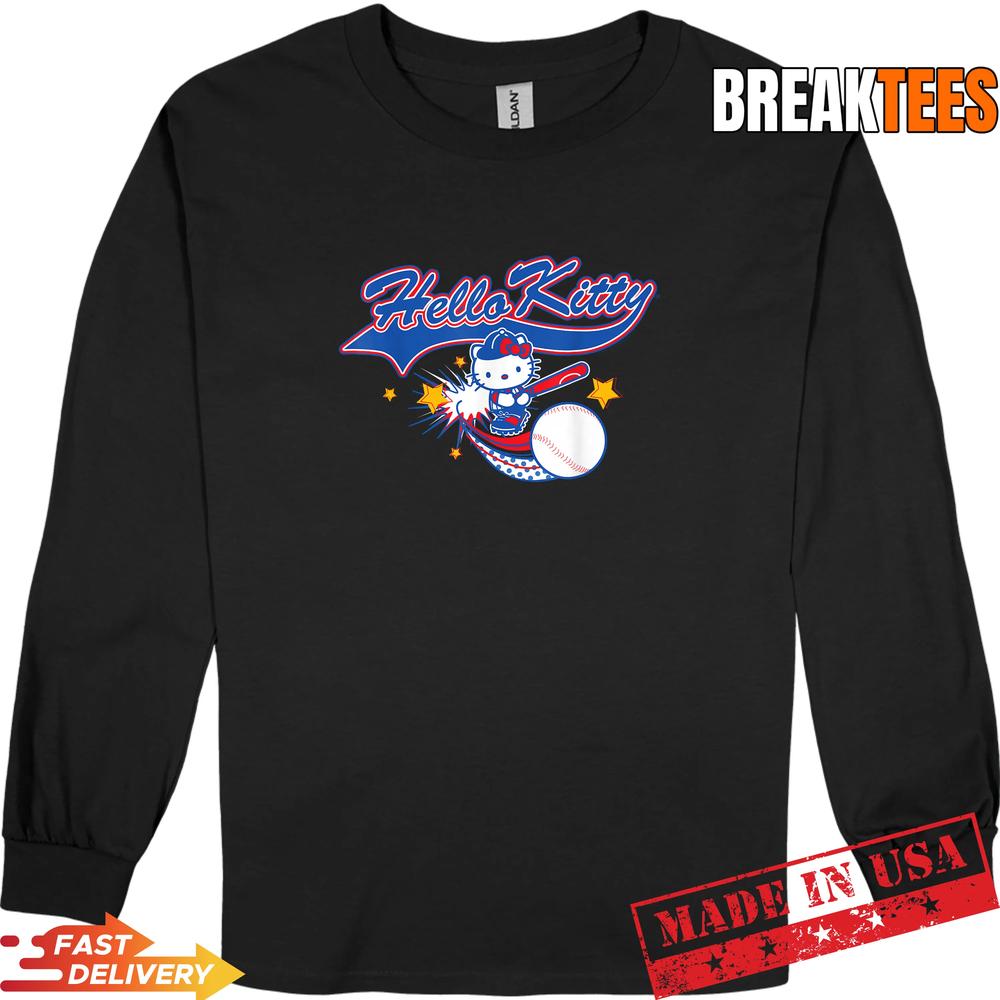 Hello Kitty Home Run Baseball Softball T-Shirt Hello Kitty Home Run Baseball Softball T-Shirt