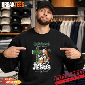 Hurricanes in my veins Jesus in my heart mascot T-Shirt 3
