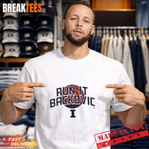 Illinois Fighting Illini Basketball Andrej Stojakovic Run It Backovic T-Shirt