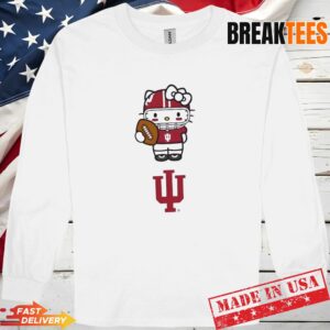 Indiana Hoosiers Football x Hello Kitty Anime T-Shirt 2 Indiana Hoosiers Football x Hello Kitty Anime T-Shirt 2