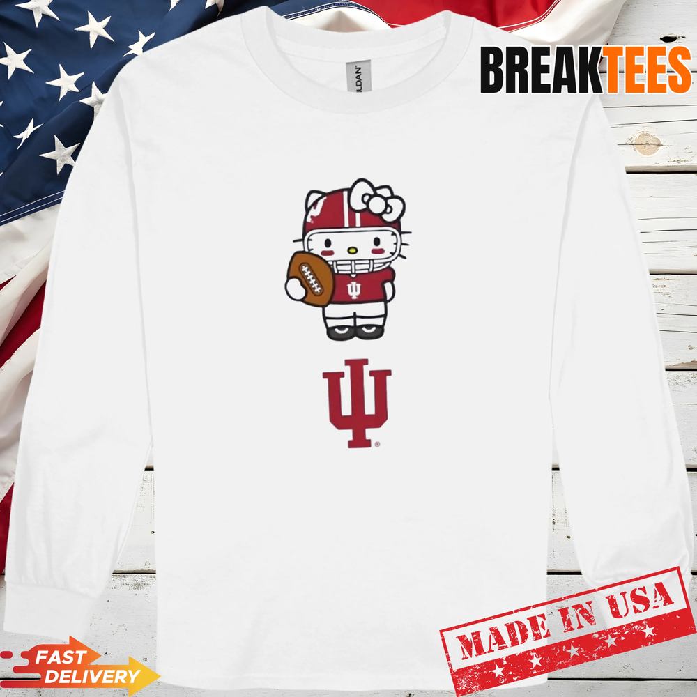 Indiana Hoosiers Football x Hello Kitty Anime T-Shirt Indiana Hoosiers Football x Hello Kitty Anime T-Shirt
