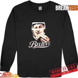 Jack Hughes big head Believe Philadelphia Flyers NHL T-Shirt 2