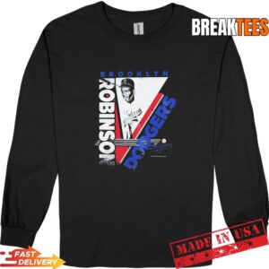 Jackie Robinson Brooklyn Dodgers In The Zone Player Graphic T-Shirt 2 Jackie Robinson Brooklyn Dodgers In The Zone Player Graphic Long Sleve.jpg