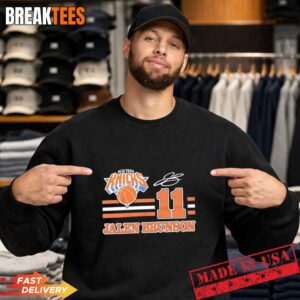 Jalen Brunson 11 New York Knicks 2026 NBA Playoff Signature T-Shirt 3