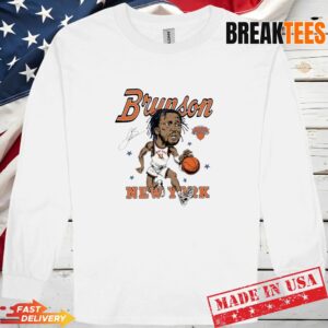 Jalen Brunson New York Knicks Signature Caricature T-Shirt 2