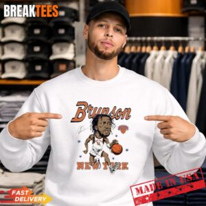 Jalen Brunson New York Knicks Signature Caricature T-Shirt 3
