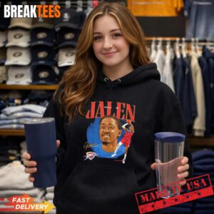 Jalen Williams Oklahoma City Thunder Dual Basketball Signature T-Shirt 1