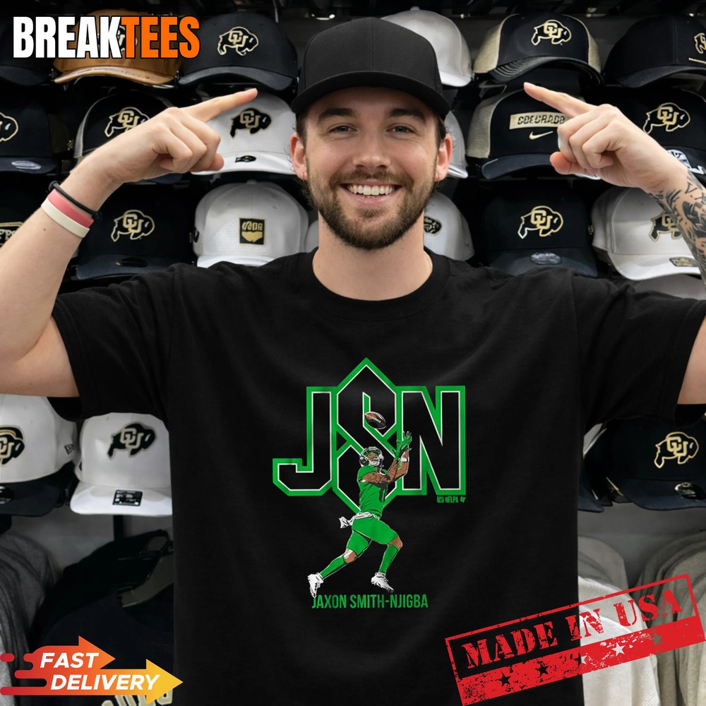 Jaxon Smith-Njigba JSN Football Catch Graphic T-Shirt Jaxon Smith-Njigba JSN Football Catch Graphic T-Shirt