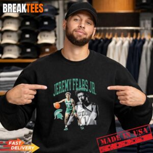 Jeremy Fears Jr Michigan State Spartans Basketball Portrait T-Shirt 2 Jeremy Fears Jr Michigan State Spartans Basketball Portrait T-Shirt 3