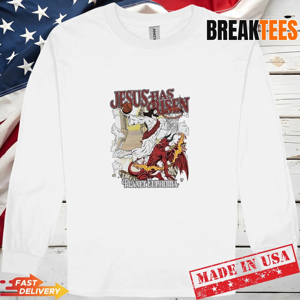 Jesus Has Risen vs Santa Devil Basketball T-Shirt Jesus Has Risen vs Santa Devil Basketball T-Shirt