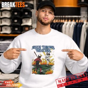 Jesus Throws Heaters Beat Satan Devil Sweatshirt.jpg