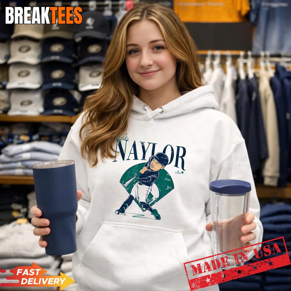 Josh Naylor Seattle Baseball Diamond Caricature Graphic Shirt Josh Naylor Seattle Baseball Diamond Caricature Graphic Shirt