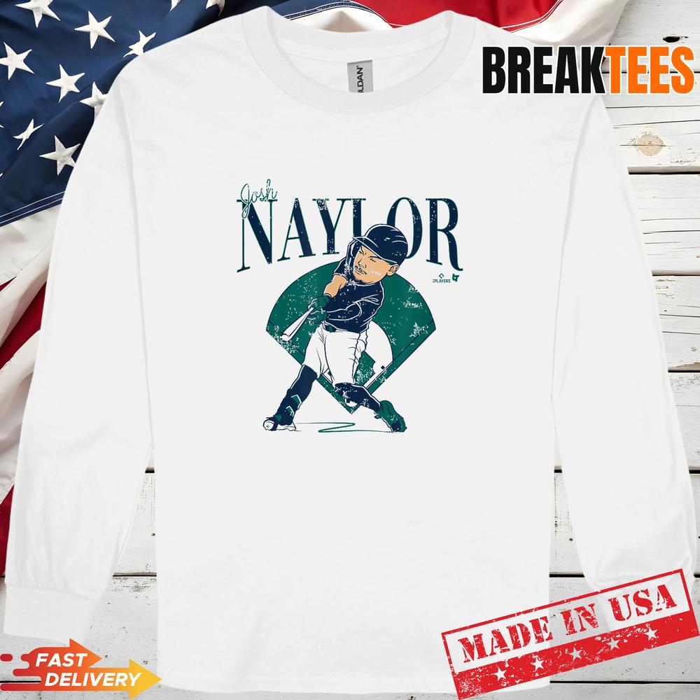 Josh Naylor Seattle Baseball Diamond Caricature Graphic Shirt Josh Naylor Seattle Baseball Diamond Caricature Graphic Shirt