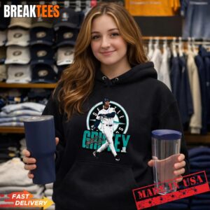 Ken Griffey Jr Seattle Mariners MLB pose Signature T-Shirt 1