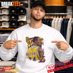 Kobe Bryant Los Angeles Lakers Basketball Legend Portrait T-Shirt 3