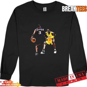 Kobe Bryant vs Allen Iverson a clash of NBA legends T-Shirt 2