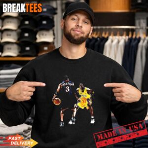 Kobe Bryant vs Allen Iverson a clash of NBA legends T-Shirt 3