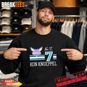 Kon Knueppel 7 Charlotte Hornets 2026 NBA Playoff signature T-Shirt 3