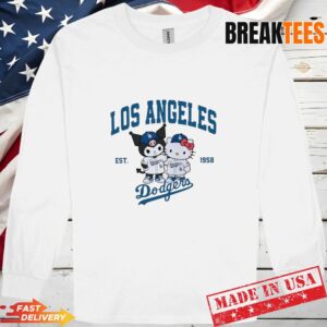 LA Dodgers Hello Kitty Kuromi Est 1958 Baseball Shirt 2