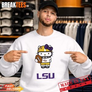 LSU Tigers Football x Hello Kitty Anime T-Shirt 3