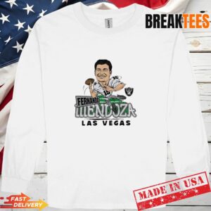 Las Vegas Raiders Fernando Mendoza Heisman Trophy caricature T-Shirt 2