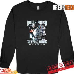 Las Vegas Raiders NFL Nation silver and black attack T-Shirt 2