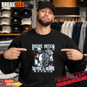 Las Vegas Raiders NFL Nation silver and black attack T-Shirt 3