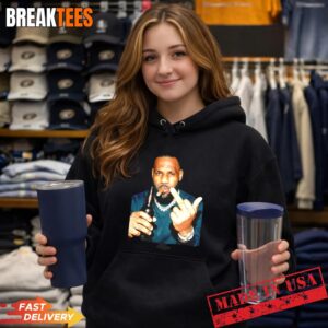 LeBron James middle finger NBA legend T-Shirt 1