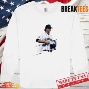 Logan Gilbert baseball pitcher catches ball in Seattle Mariners baseball T-Shirt 2