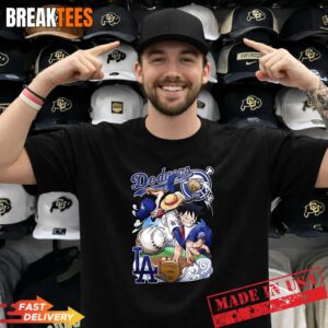 Luffy X Los Angeles Dodgers BaseBall One Piece anime shirt
