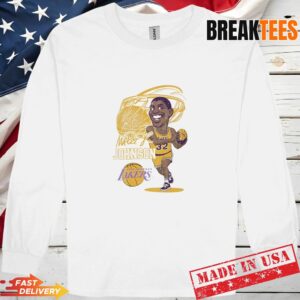 Magic Johnson Los Angeles Lakers NBA Signature Caricature T-Shirt 2