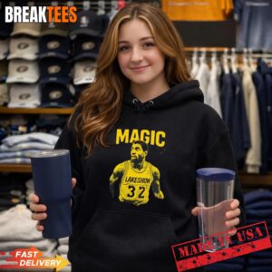 Magic Johnson Los Angeles Lakers Showtime Era T-Shirt 1