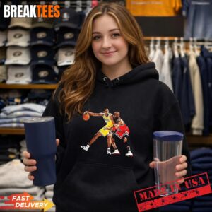 Magic Johnson vs Kobe Bryant NBA Moment For legends Shirt 1