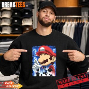 Mario classic blue jumpman video Game vintage Shirt 3