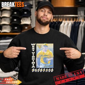 Maxx Yehl 15 West Virginia Mountaineers Baseball Vintage T-Shirt 3