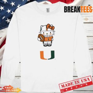 Miami Hurricanes Football x Hello Kitty Anime T-Shirt 2