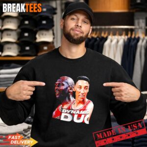 Michael Jordan and Scottie Pippen NBA Dynamic Duo Chicago Bulls basketball T-Shirt 3