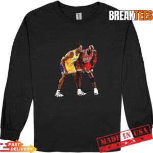 Michael Jordan vs Kobe Bryant a clash of NBA legends T-Shirt 2