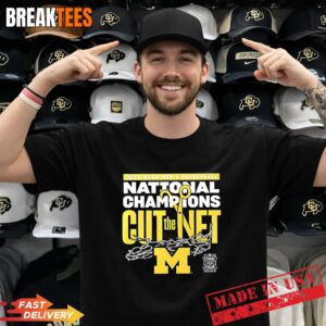 Michigan Wolverines 2026 NCAA Men's Basketball National Champions Cut The Net T-Shirt