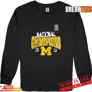 Michigan Wolverines 2026 NCAA Men's Basketball National Champions Schedule Long Sleve