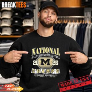 Michigan Wolverines Men's Basketball 2026 NCAA National Champions T-Shirt 1 Michigan Wolverines Men's Basketball 2026 NCAA National Champions Sweatshirt