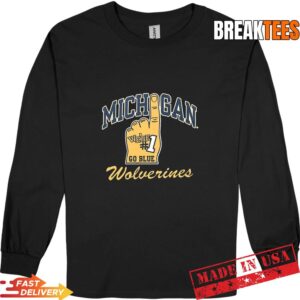 Michigan Wolverines Number One Hand Long Sleve.jpg
