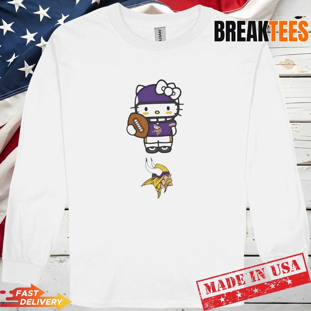 Minnesota Vikings Football x Hello Kitty Anime T-Shirt Minnesota Vikings Football x Hello Kitty Anime T-Shirt